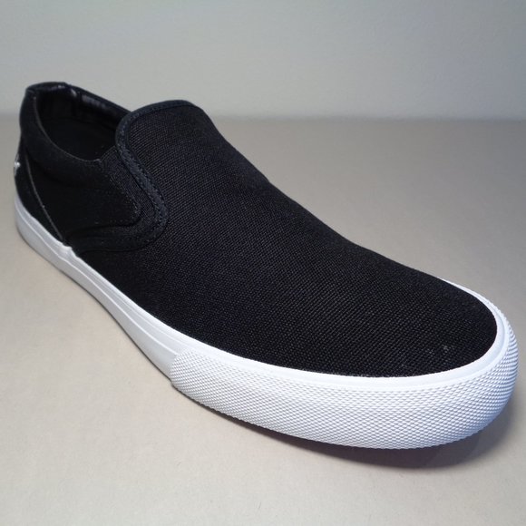 Hurley Size 10.5 M ARLO SLIP Black Canvas Sneakers Loafers New Men's Shoes - Picture 4 of 14